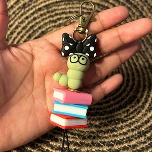 Bookworm Keychain